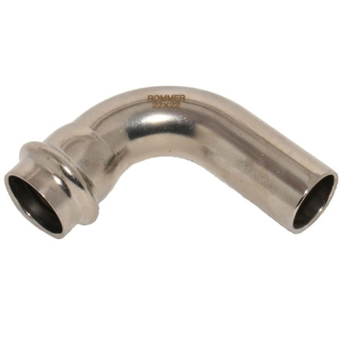 Угол 90° Rommer из нержавеющей стали 54 мм однораструбный