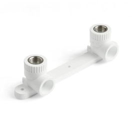 Угольник двойной с креплением полипропиленовый Pro Aqua ДУ 20х1/2" мм ВР резьба