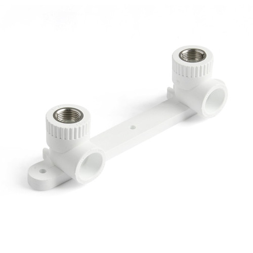 Угольник двойной с креплением полипропиленовый Pro Aqua ДУ 20х1/2" мм ВР резьба