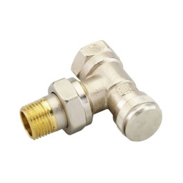 Клапан запорный угловой для бокового присоединения к радиатору Ридан LV 003L0145R, Ду 20