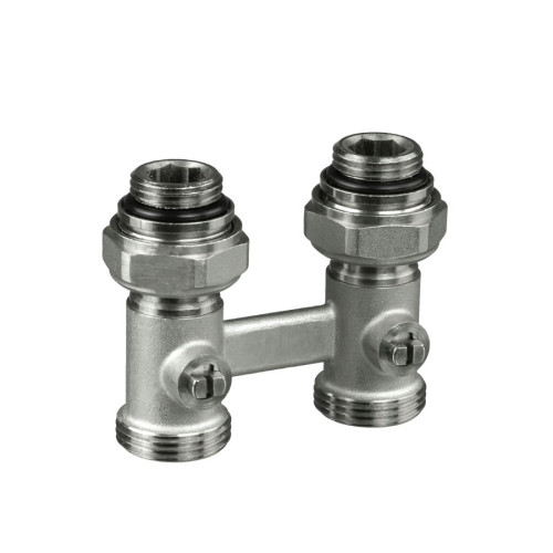 Клапан запорный для нижнего присоединения к радиатору, резьба 3/4, прямой, Ридан 003L0391R