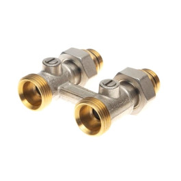 Клапан запорный для нижнего присоединения к радиатору, резьба 1/2, прямой, Ридан 003L0392R