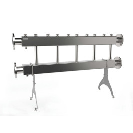 Коллектор нержавеющий модульный Gidruss MKSS-600-5х32 до 600 кВт ДУ80 5 контуров