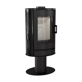 Печь-камин Kratki KOZA/AB/S/N/O/DR/KAFEL/C сталь 8 кВт поворотная чёрный кафель