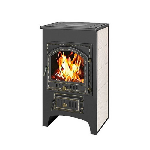 Печь-камин Везувий ПК-02 (205) 12 кВт с плитой бежевый