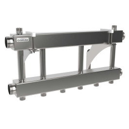 Коллектор нержавеющий модульный Gidruss MKSS-250-3х25 до 250 кВт 2" 3 контура