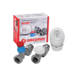 Комплект термостатический Giacomini R470F 1/2" прямой для радиатора арт. R470FX013