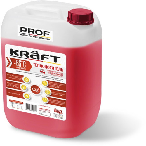 Теплоноситель Kraft -65 Prof 20 кг канистра (Этиленгликоль)