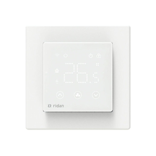 Электронный комнатный термостат RSmart-SW с Wi-Fi подключением 230V, белый, Ридан 088L1141R