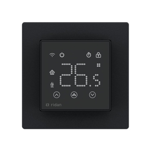 Электронный комнатный термостат RSmart-SB с Wi-Fi подключением 230V, черный, Ридан 088L1143R