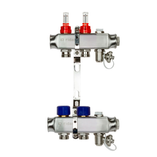 Коллекторная группа SSM-RF на 2 выхода с расходомерами и кронштейнами, Ридан 088U0952R