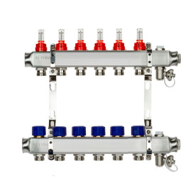 Коллекторная группа SSM-RF на 6 выходов с расходомерами и кронштейнами, Ридан 088U0956R