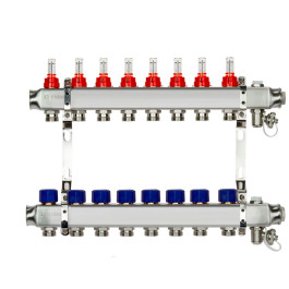 Коллекторная группа SSM-RF на 8 выходов, с расходомерами и кронштейнами, Ридан 088U0958R