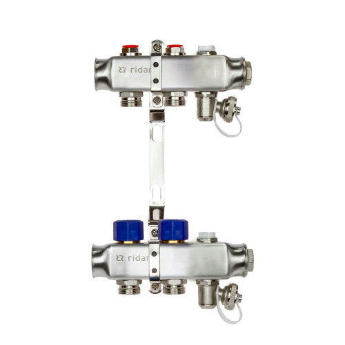 Коллекторная группа SSM-R на 2 выхода, без расходомеров, с кронштейнами, Ридан 088U0972R