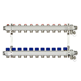 Коллекторная группа SSM-R на 11 выходов, без расходомеров, с кронштейнами, Ридан 088U0981R