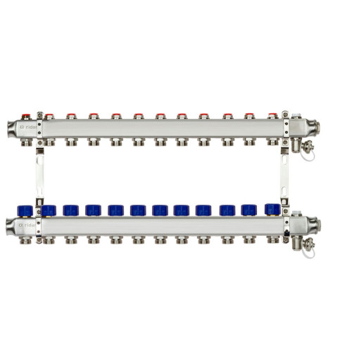 Коллекторная группа SSM-R на 12 выходов, без расходомеров, с кронштейнами, Ридан 088U0982R