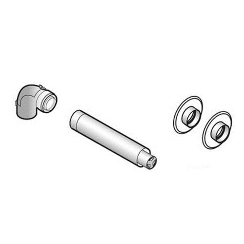 Горизонтальный коаксиальный дымоход 80/125 мм De Dietrich