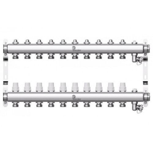 Коллектор с регулирующими вентилями Wester W903 1"x3/4" 10 контуров