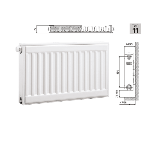 Радиатор стальной панельный Prado Universal Тип 11 (500x2200 мм)