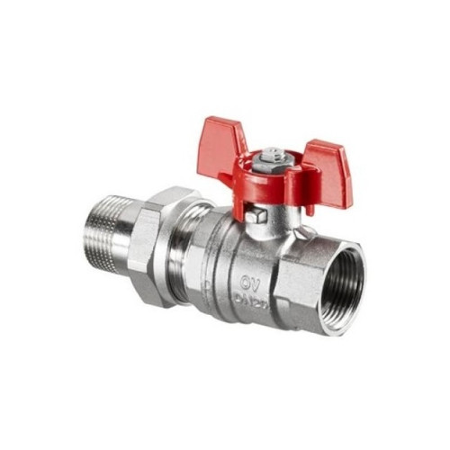 Кран шаровый с американкой Oventrop Optibal 1"1/4 ручка-бабочка (арт.1075810)