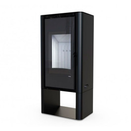 Печь-камин Defro Home Solum Log 9 кВт чёрная сталь