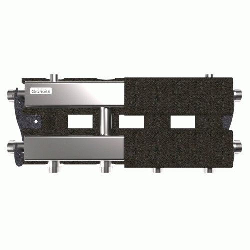 Коллектор нержавеющий модульный Gidruss MKSS-60-3D EPP до 60 кВт 1" 3 контура EPP термоизоляция