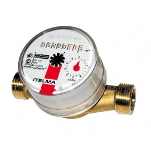 Счётчик для горячей воды Itelma ДУ 15мм L80мм арт.WFW20.D080