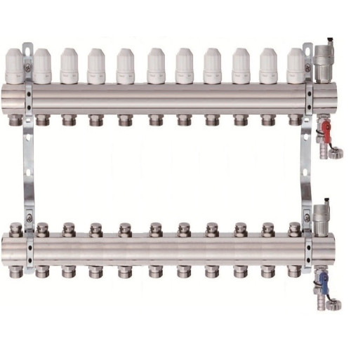 Коллектор для отопления Tim на 11 выходов (арт.KB011)