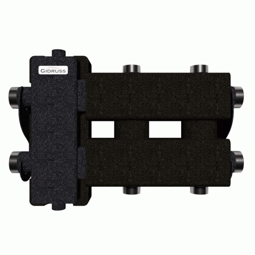 Коллектор Gidruss BM-80-3DU EPP до 80 кВт 1 1/4"-1" 2 контура EPP термоизоляция