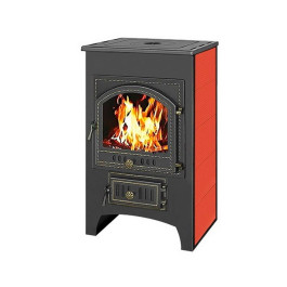 Печь-камин Везувий ПК-01 (205) 12 кВт красный с плитой