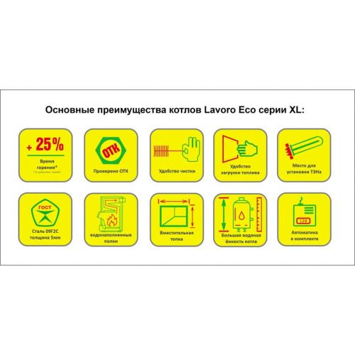 Котел твердотопливный Lavoro Eco XL 16