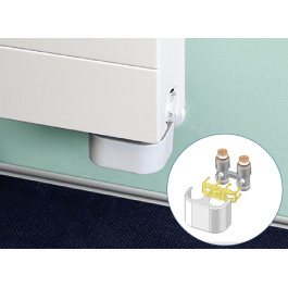 Панель декоративная для прямых узлов нижнего подключения белая F10093