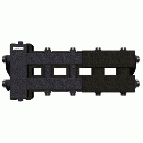 Коллектор Gidruss BM-80-5DU EPP до 80 кВт 1 1/4"-1" 4 контура EPP термоизоляция