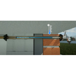 Незамерзающий сливной кран Meibes SEPP-Eis для стен от 135 мм до 500 мм. (201250)