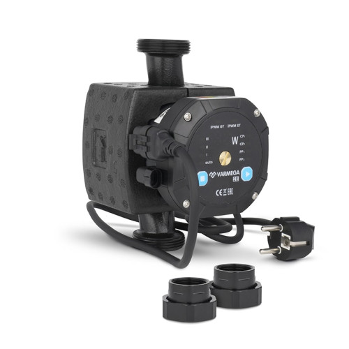 Энергоэффективный циркуляционный насос Varmega VMCP03 2E 32/80-180, с гайками и кабелем, с частотным регулированием