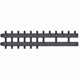 Коллектор Warme WKD.140.К.6+3 Дублер компакт (черная сталь) на 9 контуров 90-140 кВт