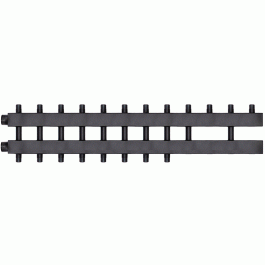 Коллектор Warme WKD.140.К.6+4 Дублер компакт (черная сталь) на 10 контуров 90-140 кВт