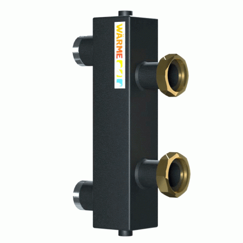 Гидроразделитель Warme WGR60.GB до 60 кВт с накидными гайками и торцевыми отводами