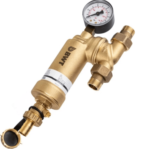 Фильтр BWT Guardian mini HR 1/2 с манометром поворотный фильтр для холодной и горячей воды