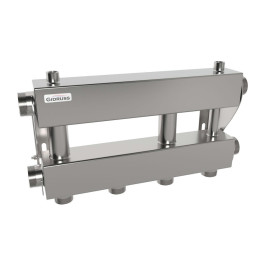 Коллектор нержавеющий модульный Gidruss MKSS-150-2х32 до 150 кВт 1 1/2" 3 контура