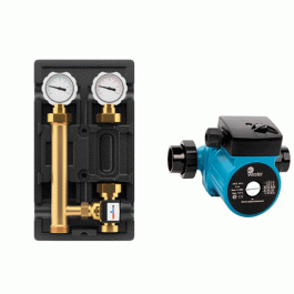 Насосная группа Wester DN25 1" с насосом WCP 25-40G и термостатическим клапаном