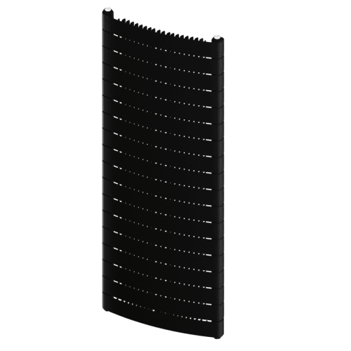 Вертикальный радиатор Rifar Convex - 18 секций, цвет Антрацит, нижнее разнесенное подключение
