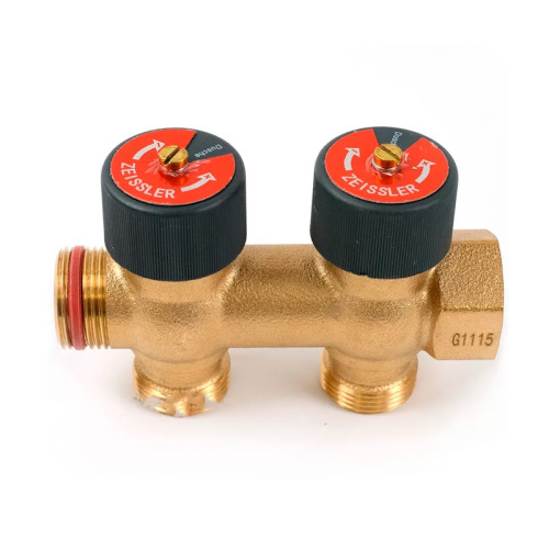 Коллектор распределительный Tim 2 выхода 3/4x3/4" с функцией отключения