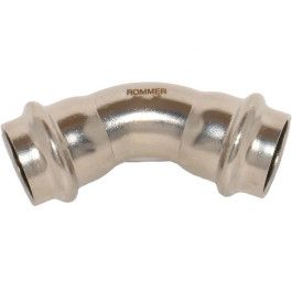 Угол 45° Rommer из нержавеющей стали 18 мм двухраструбный