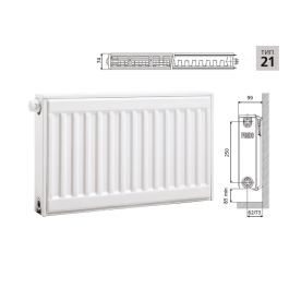 Радиатор стальной панельный Prado Universal Тип 21 (300x600 мм)