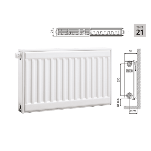 Радиатор стальной панельный Prado Universal Тип 21 (500x1200 мм)