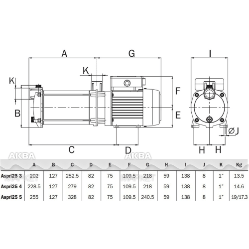 Поверхностный насос ESPA Aspri 25 4M