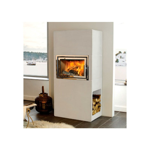 Печь-камин Nordpeis Stockholm высокий топка N-21F Exclusive