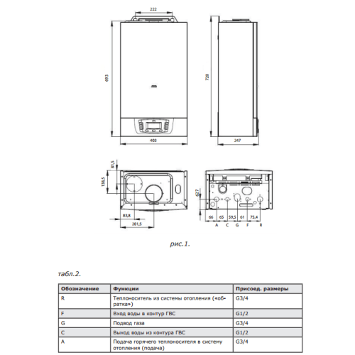 Настенный двухконтурный котел Termica Grata 24 F