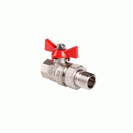 Кран шаровой с американкой Valtec Base ручка-бабочка ВР/НР 1 1/4" (арт.VT.227.N.07)